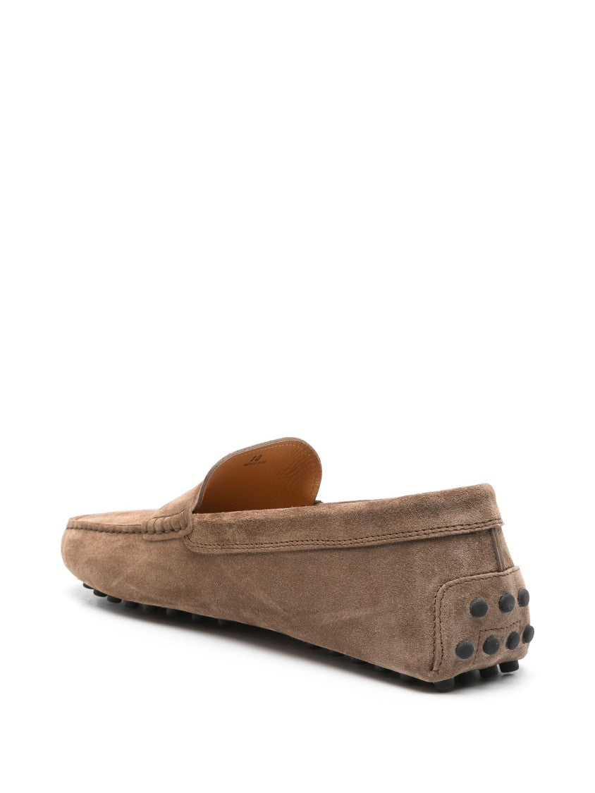 Tod's Brown Calzature Classic Soft Suede Loafers