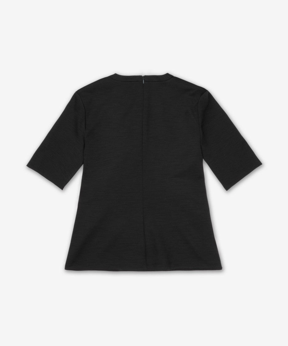Max Mara Fitted Wool Top With Zipper Closure