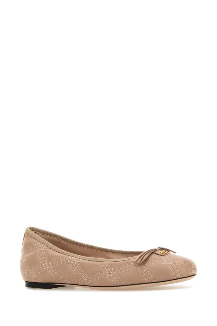 Valentino Garavani Powder Pink Leather Ballerinas