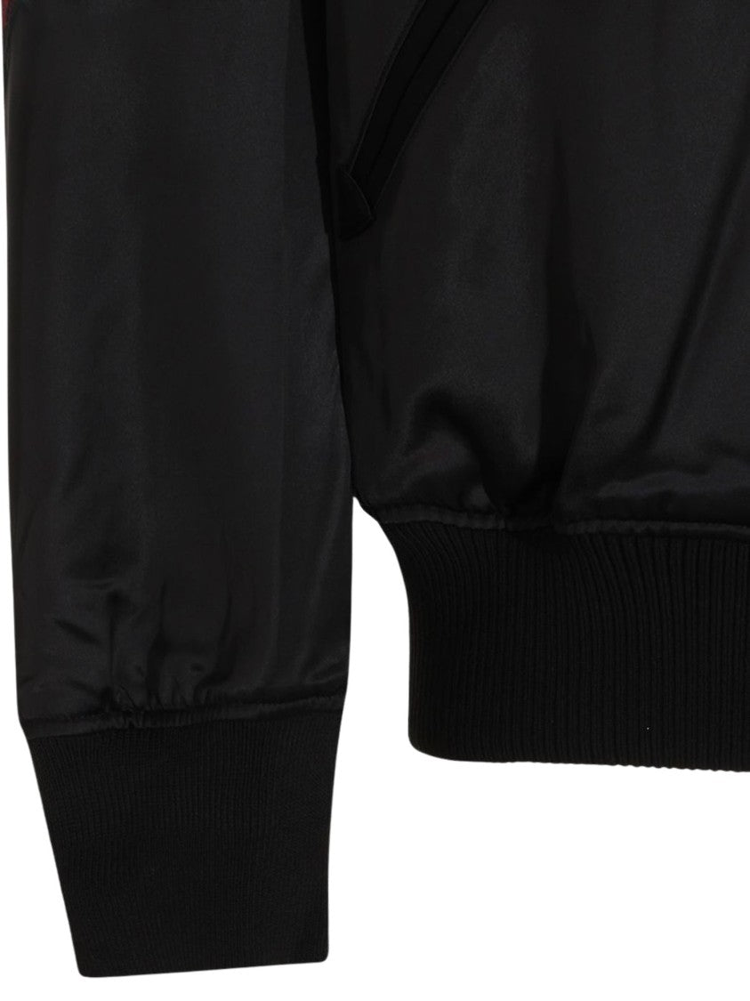 Y-3 Gfx Souv Black Flame Embroidered Satin Jacket
