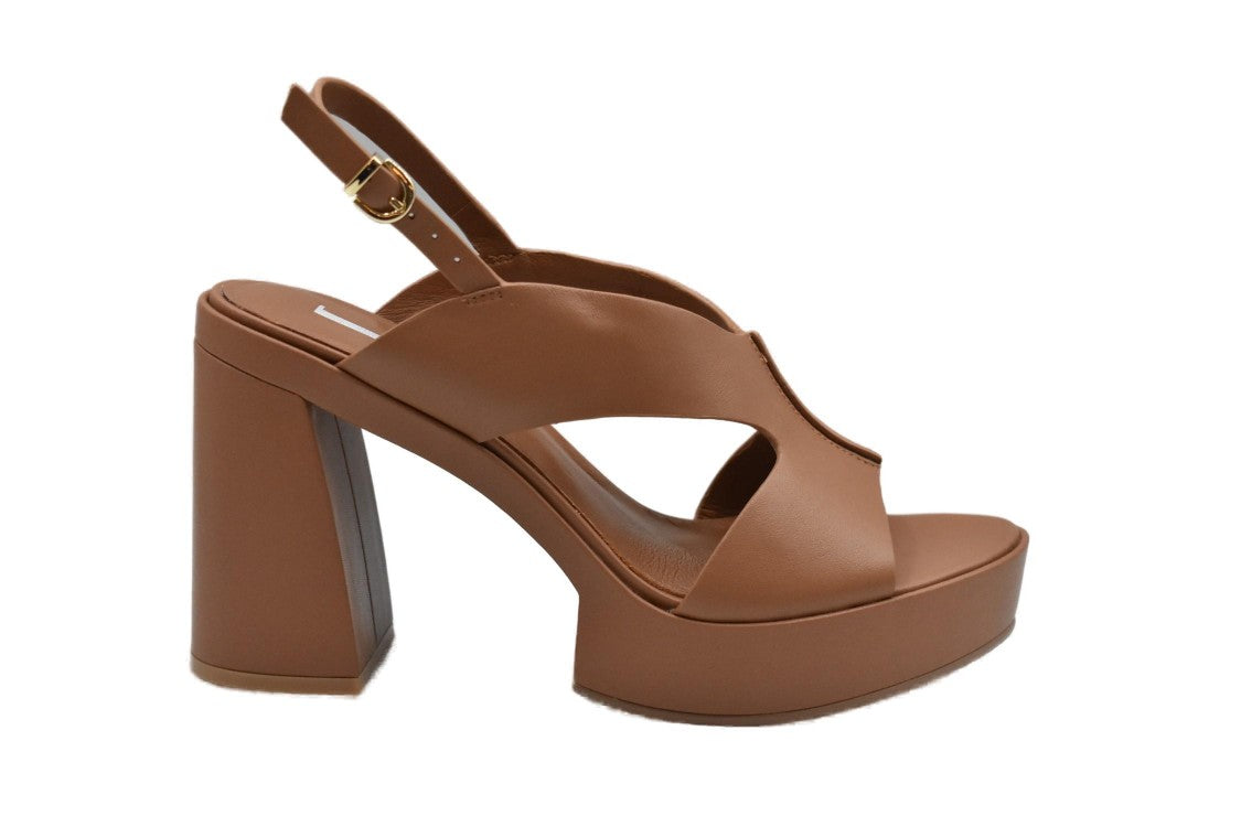 Jeannot Low-Cut Leather Shoes With Open Toe And Ankle Strap