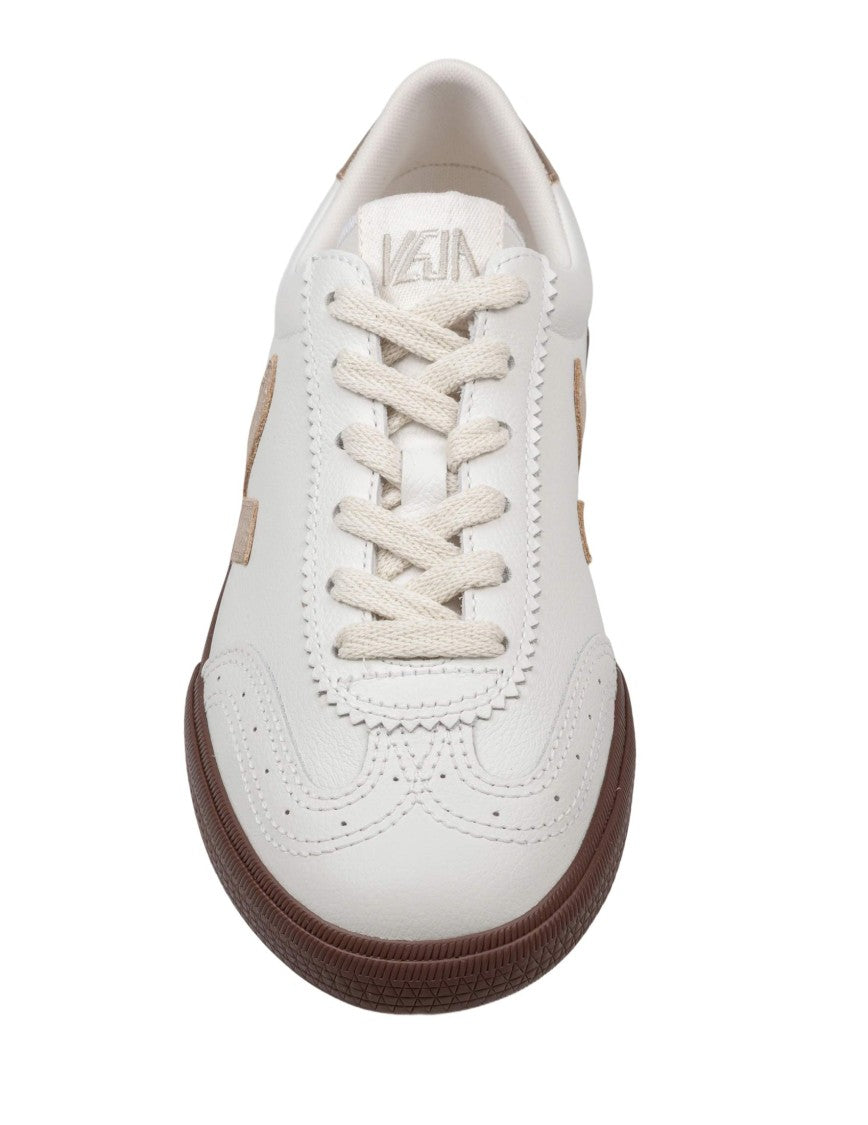 Veja Volley Leather Sneakers, White And Platinum