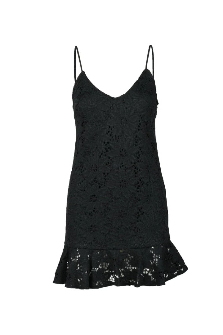 Rotate Birger Christensen Short Lace Dress - Black