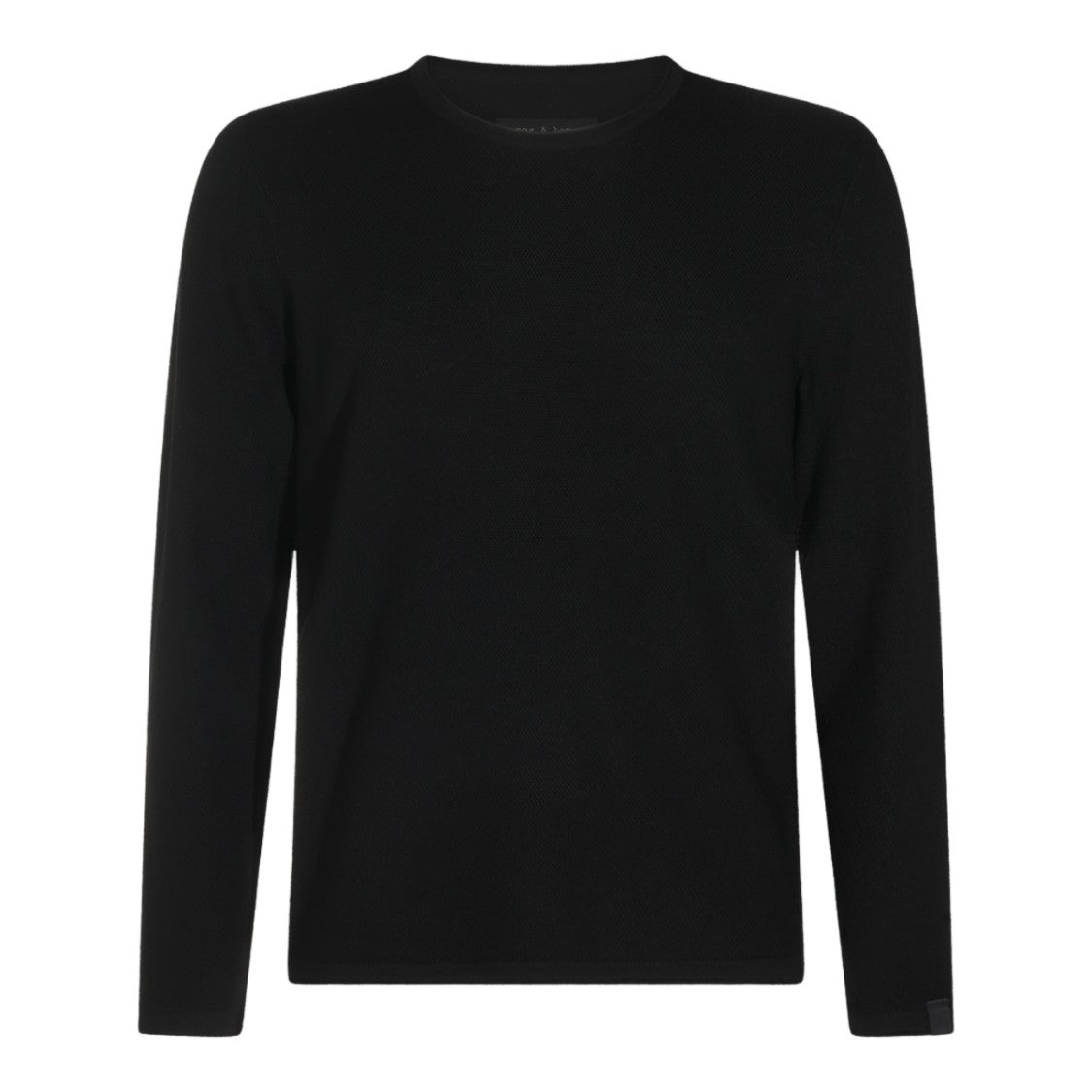 Rag & Bone Fine Knit Sweater With Classic Crew Neck And Ribbed Details