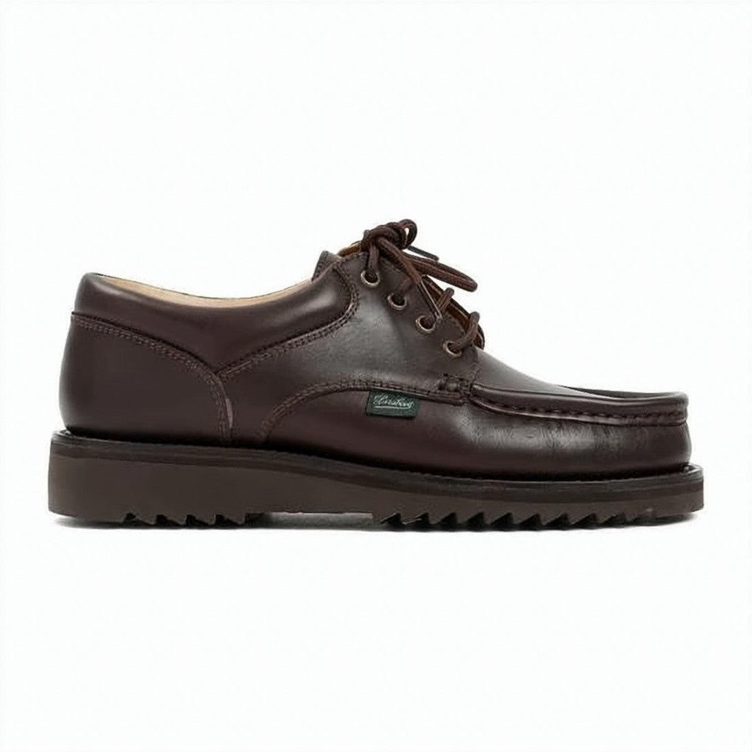 Paraboot Leather Upper Lace-Up Shoes With Moc Toe Design
