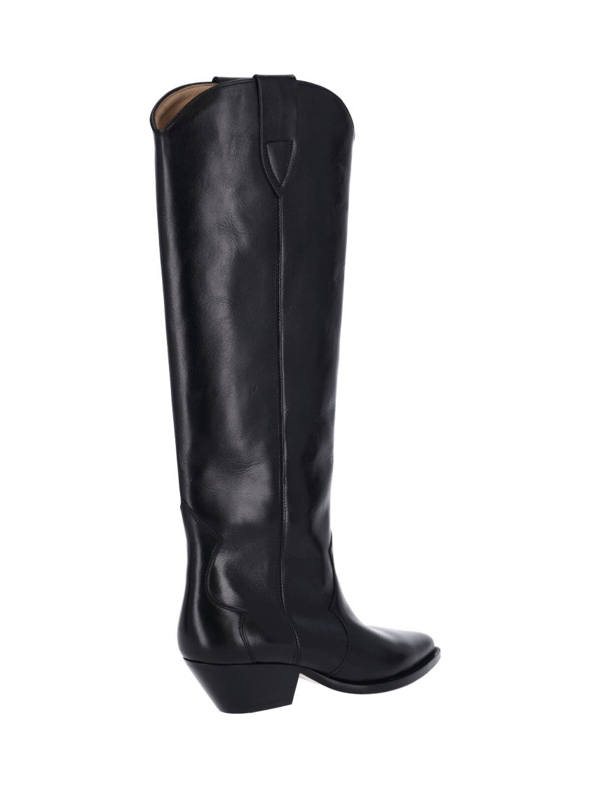 Isabel Marant Black Denvee Calf Leather Boots