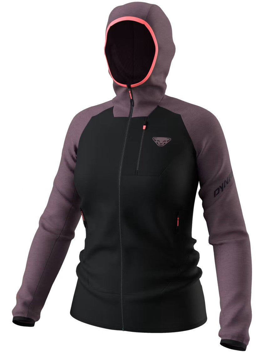 Dynafit Hooded Jacket With Fitted Silhouette And Contrasting Sleeves