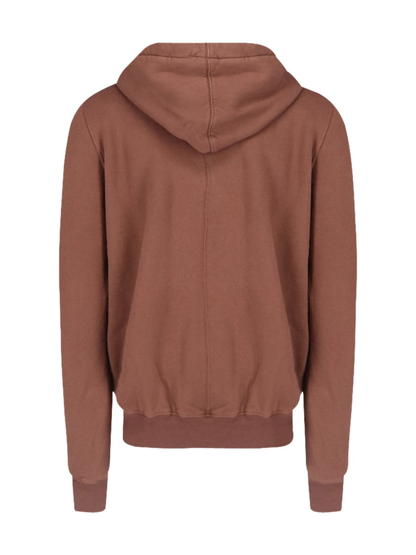 Drkshdw By Rick Owens Zip-Up Hoodie – Brown