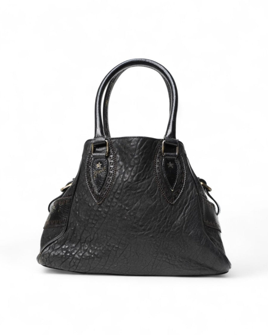 Fendi Black Granulated Etniko Medium Bag