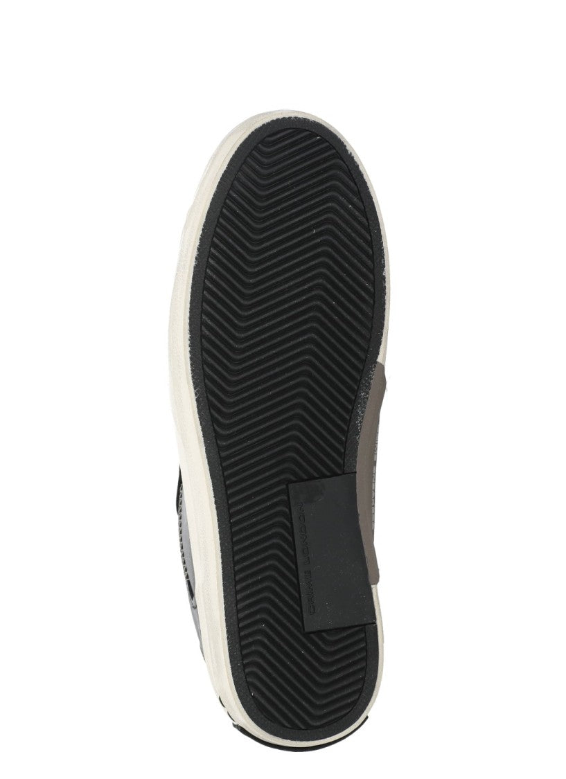 Crime London Black Distressed Used Effect Sneakers
