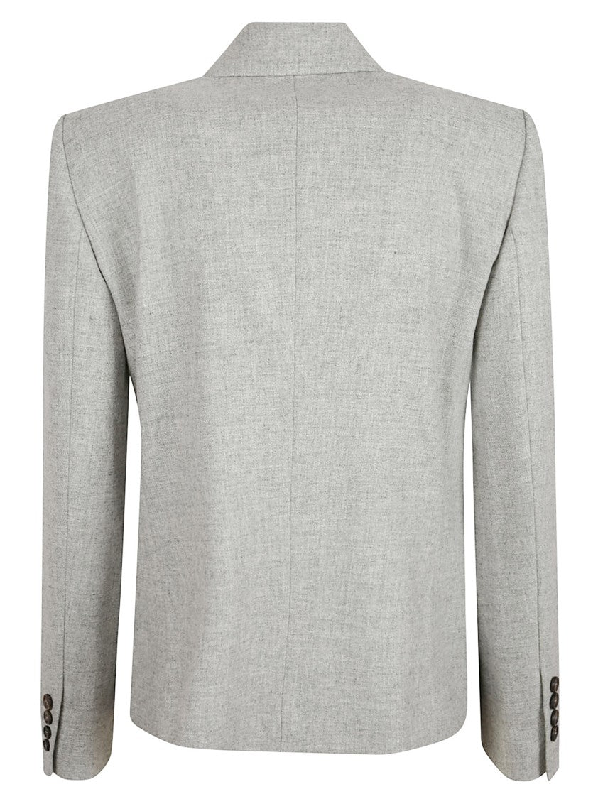 Brunello Cucinelli Double-Breasted Light Grey Jacket