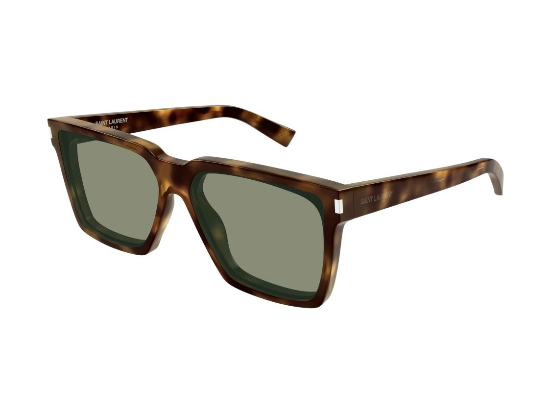 Saint Laurent Sl 610 Bold Tortoiseshell Oversized Square Sunglasses