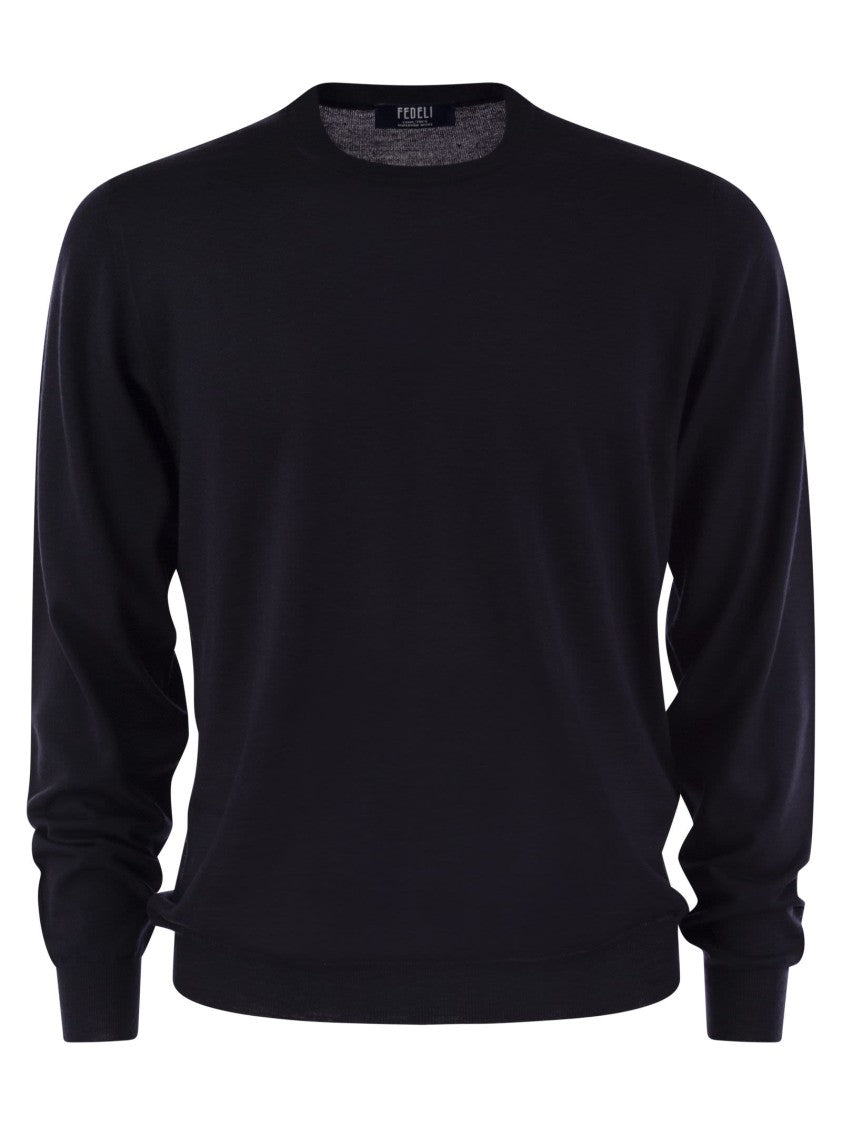 Fedeli Crew-Neck Sweater In Virgin Wool