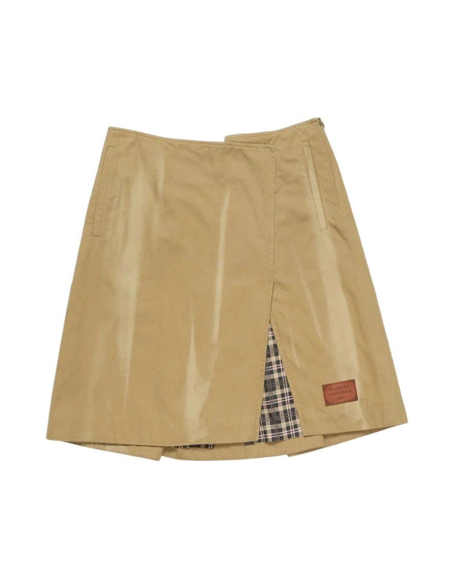 Acne Studios A-Line Midi Skirt With Faded Finish