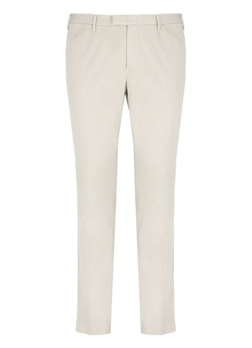 Pt Torino Beige Cotton Trousers