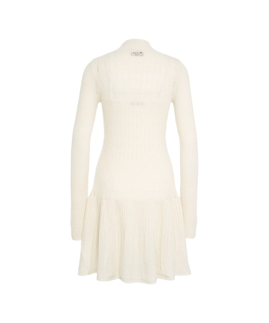 Liu Jo Knitted Mini Dress With High Collar