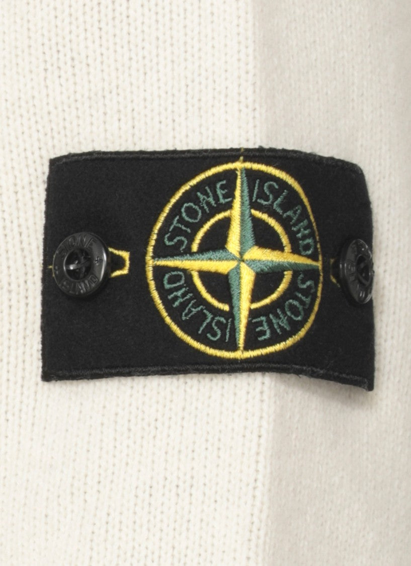 Stone Island Ivory Wool Sweater