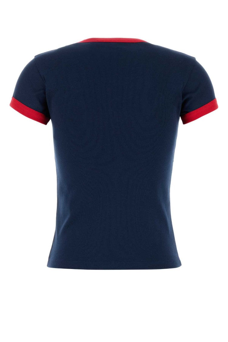 Valentino Garavani Navy Blue Cotton T-Shirt