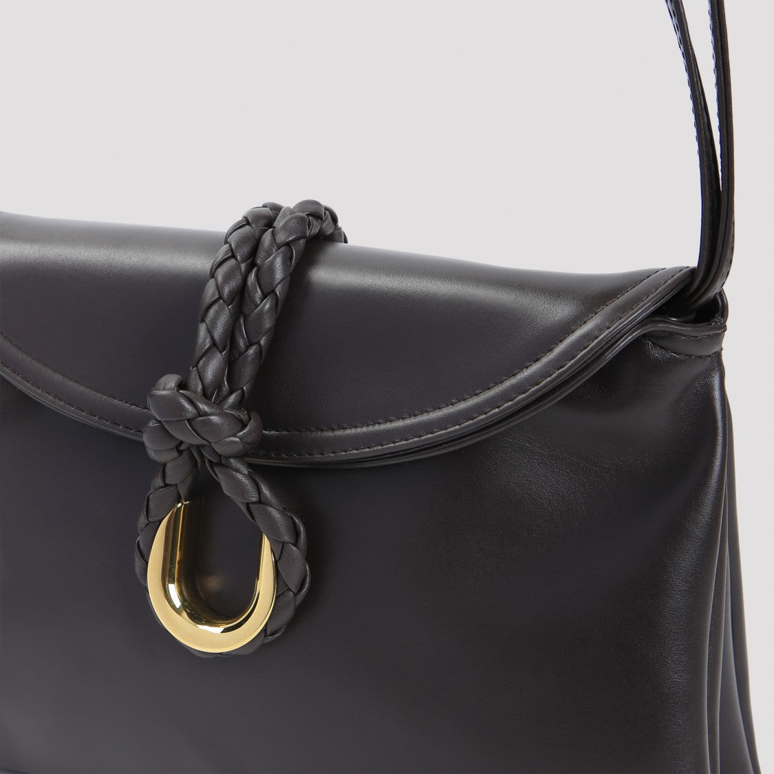 Bottega Veneta Brown Braided Detail Handbag