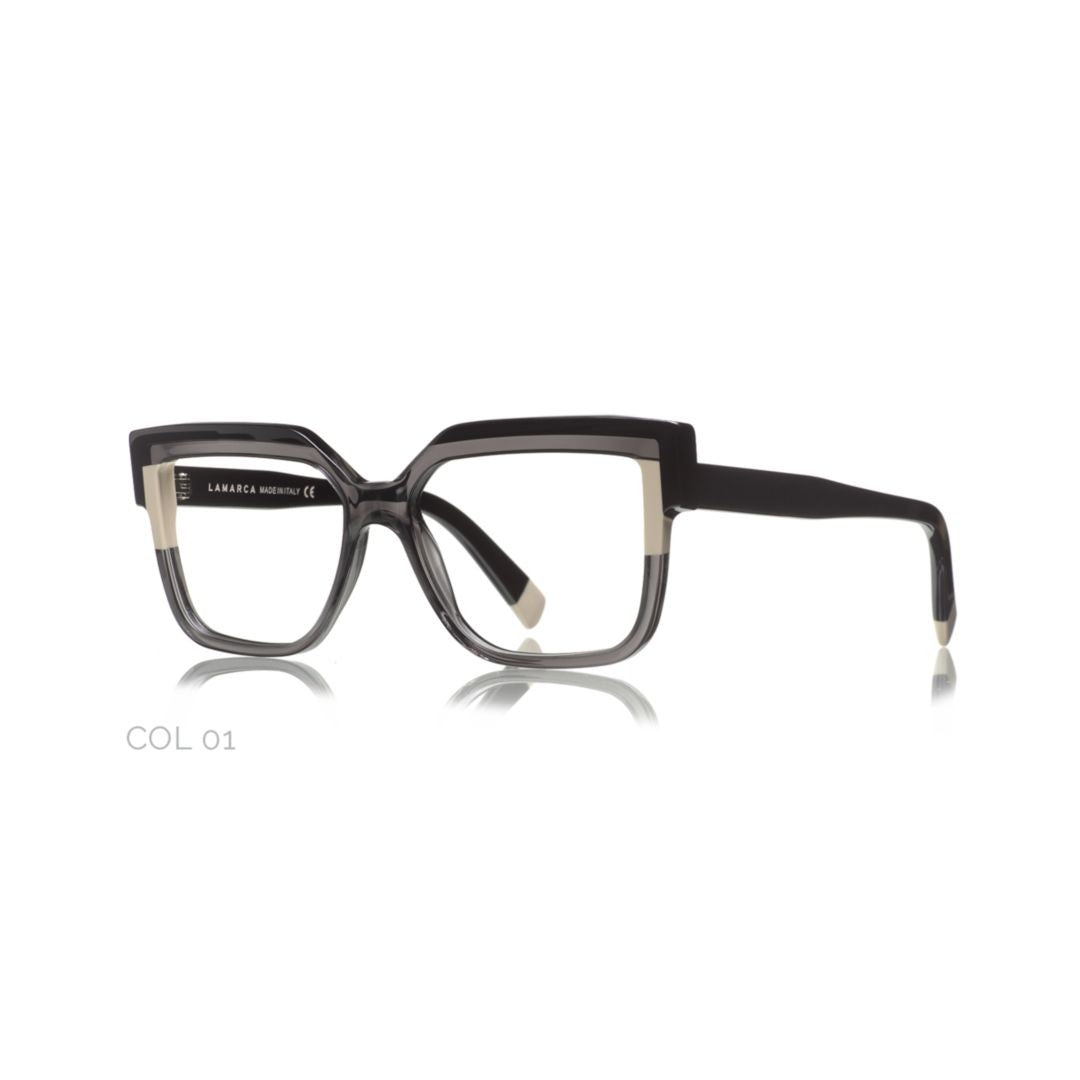 Lamarca Fusioni 155 Acetate Bold Oversized Square Eyeglasses