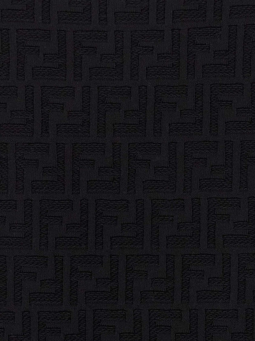 Fendi Ff Logo Patterned Cotton Yarn Sweater