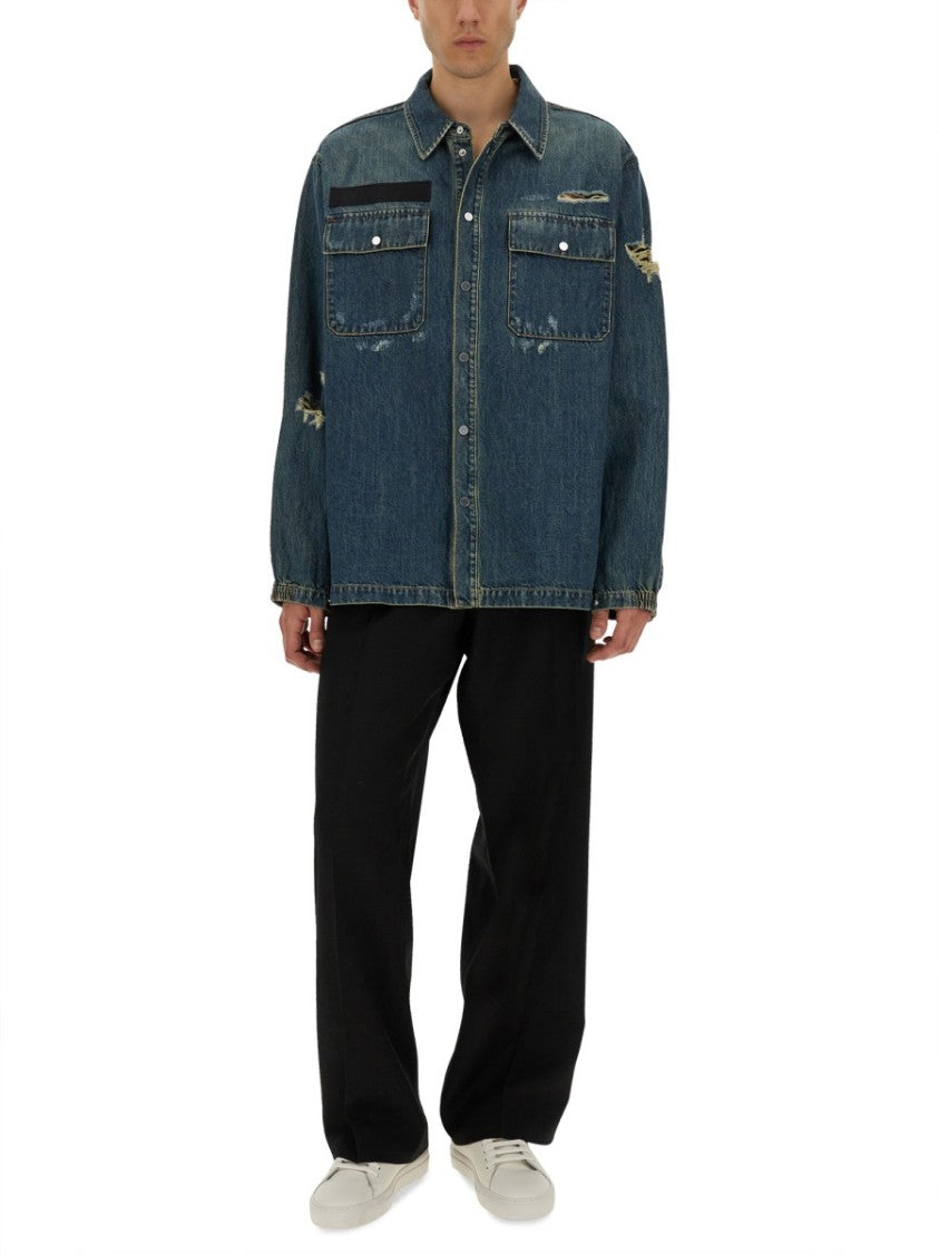 Helmut Lang Distressed Denim Uniform Shirt