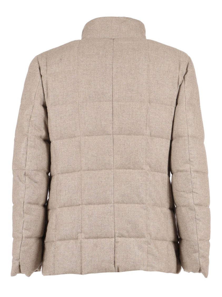 Fay Quilted Down Jacket With Double Front Closure