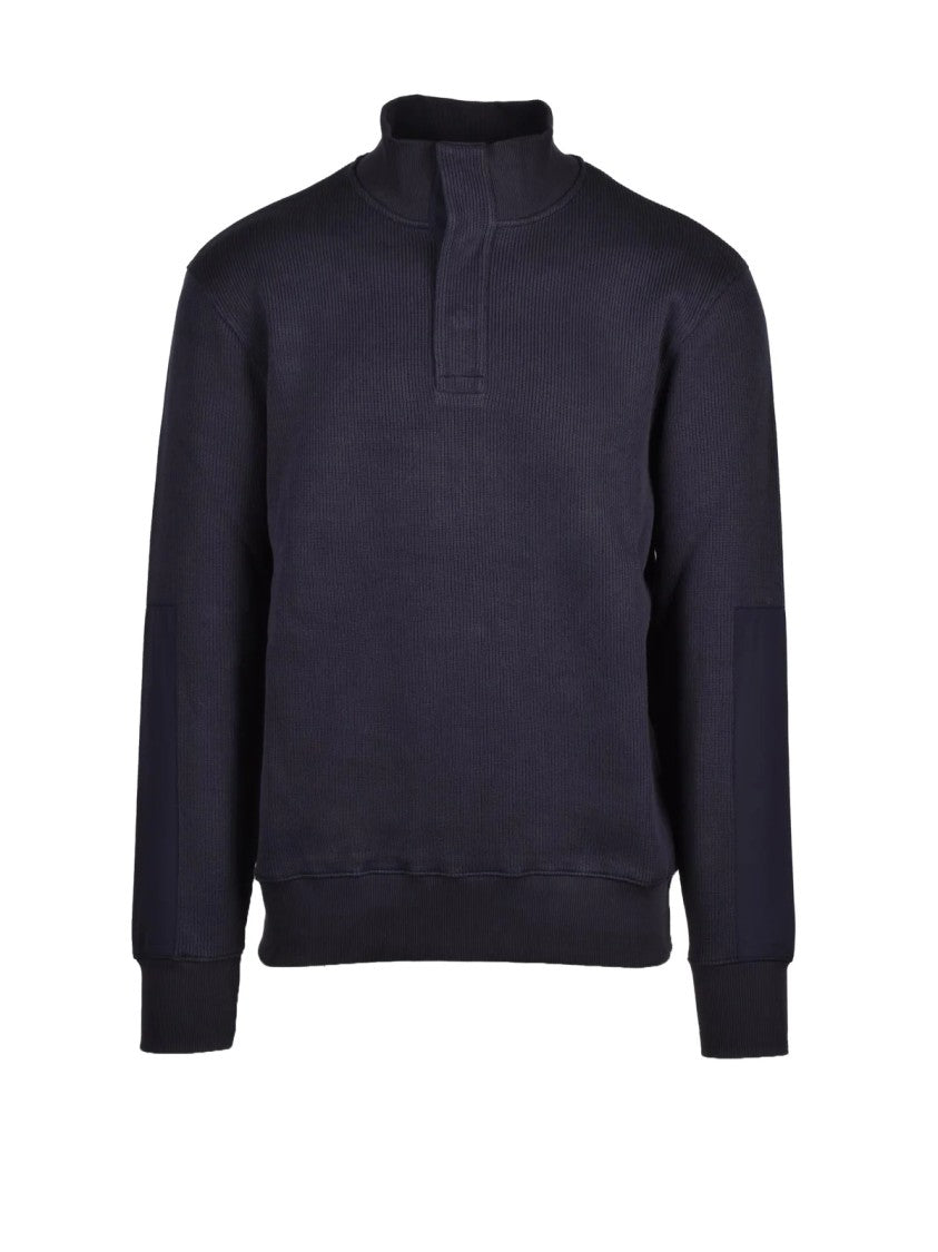 Herno Resort Resort Sweater With Nylon Inserts And Modern Textural Contrast