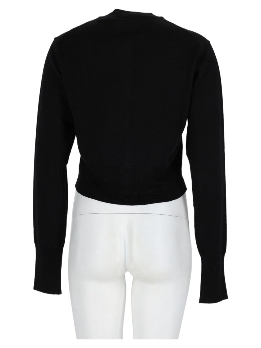 Vivienne Westwood Black Embroidered Button-Down Wool Cardigan