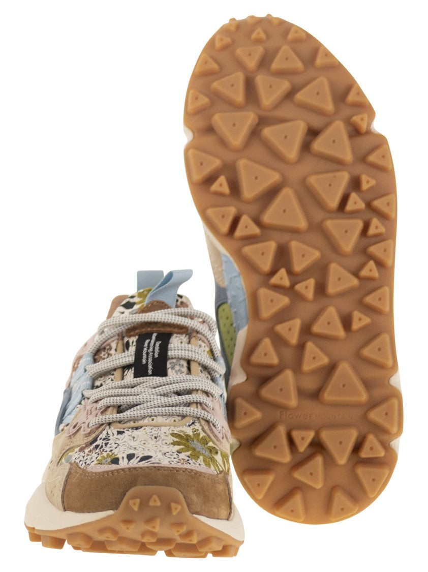 Flower Mountain Yamano 3 - Sneakers In Suede And Technical Fabric