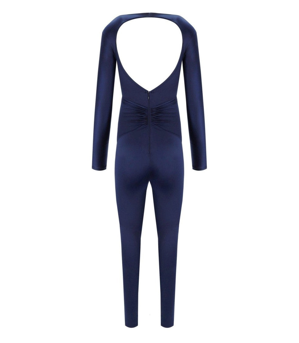 Elisabetta Franchi Oltremare Jumpsuit With Maxi Bow