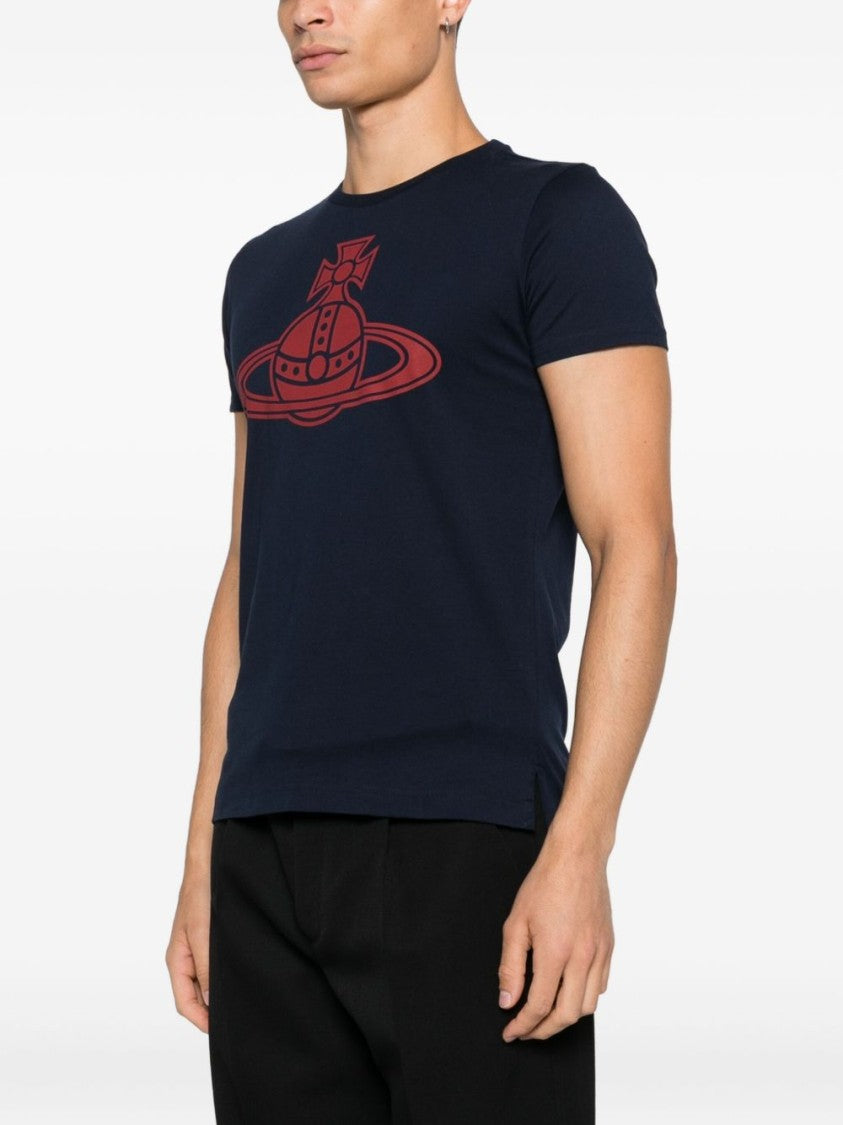 Vivienne Westwood Blue Bold Orb Graphic Crew Neck T-Shirt