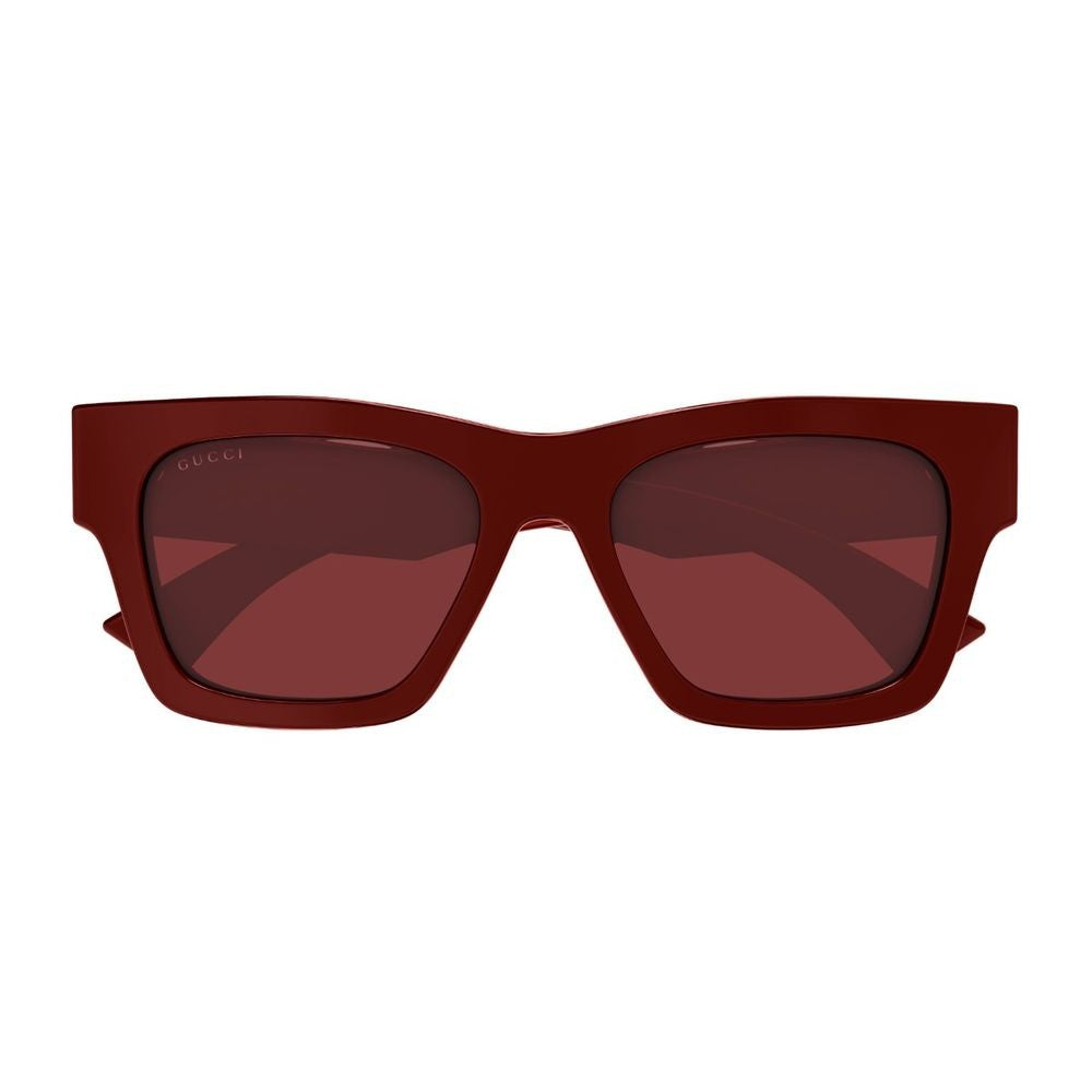 Gucci Gg1835s Linea Name Of Brand Square Cat-Eye Sunglasses In Burgundy Recycled Acetate
