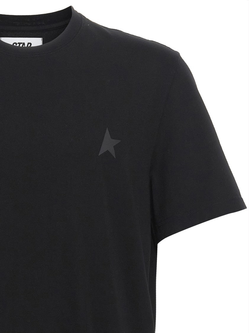 Golden Goose Tone-On-Tone Logo Black T-Shirt