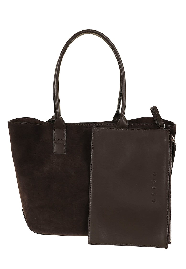 Hogan Address Small Suede Tote Bag