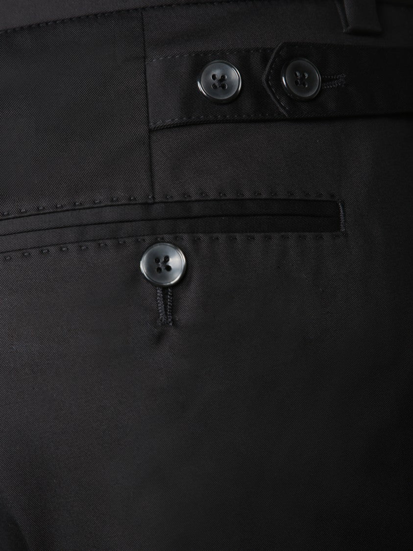 Dolce & Gabbana Tailored Black Trousers With Adjustable Waist And Practical Pockets
