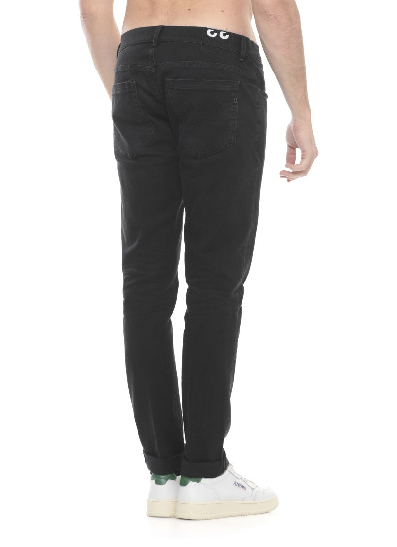 Dondup Black George Cotton Trousers