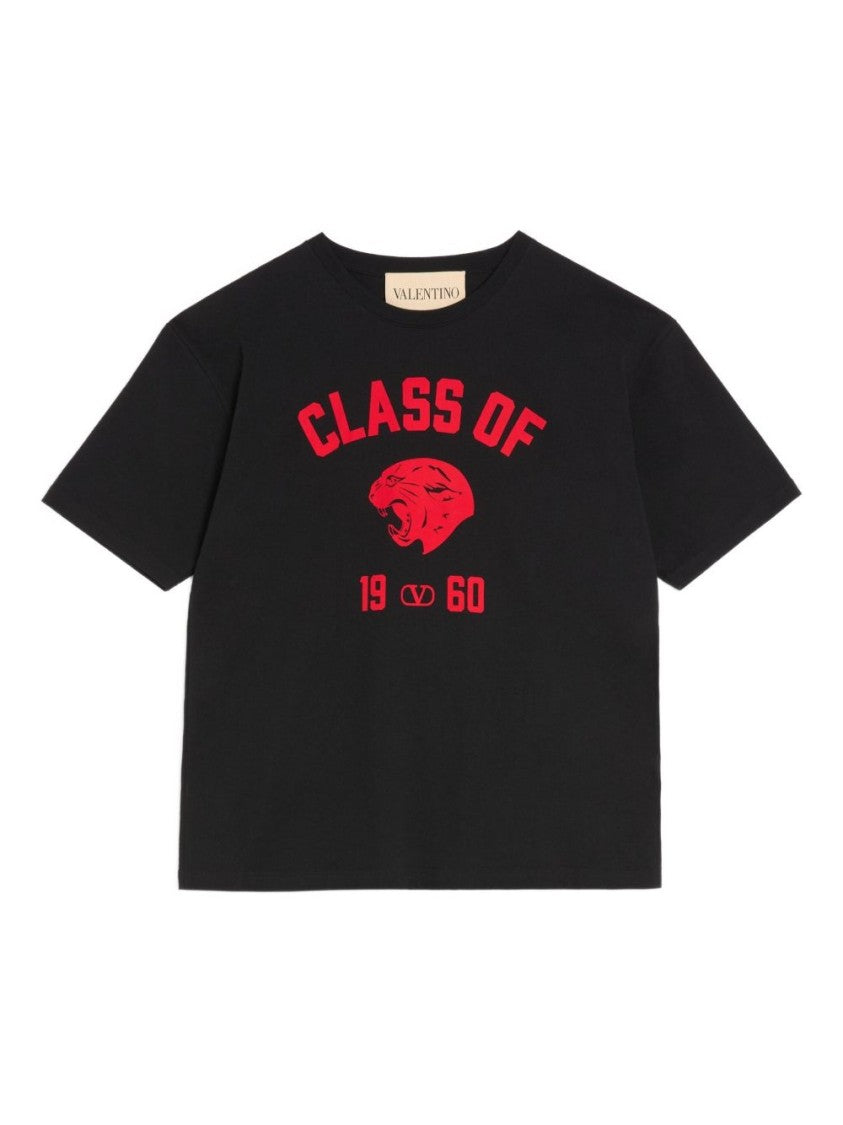 Valentino Garavani Graphic Print T-Shirt With Roaring Panther Design