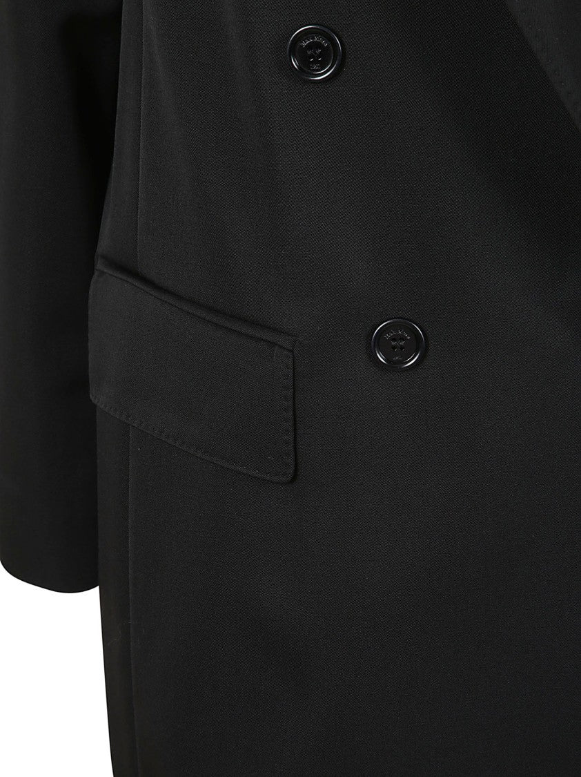 Max Mara Double-Breasted Tailored Black Jacket