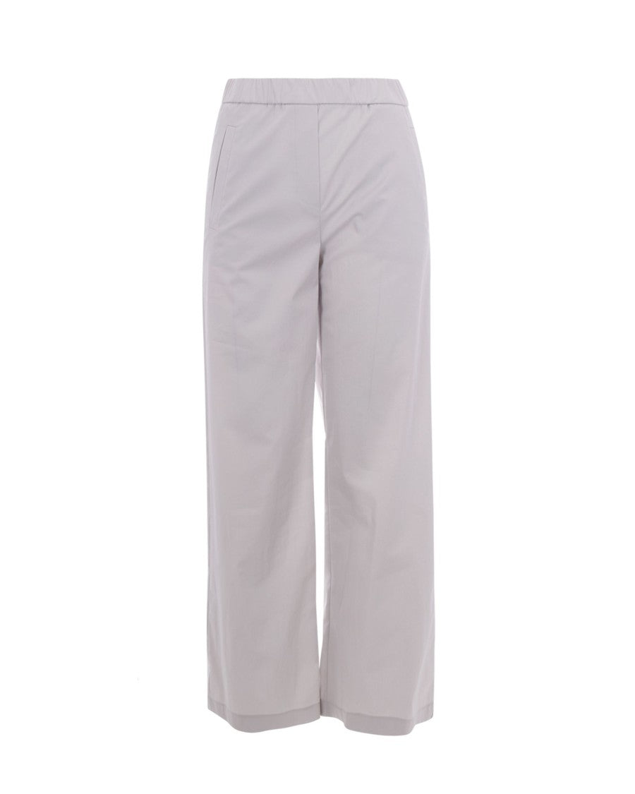 Patrizia Pepe Relaxed Wide-Leg Pants In Stretch Poplin