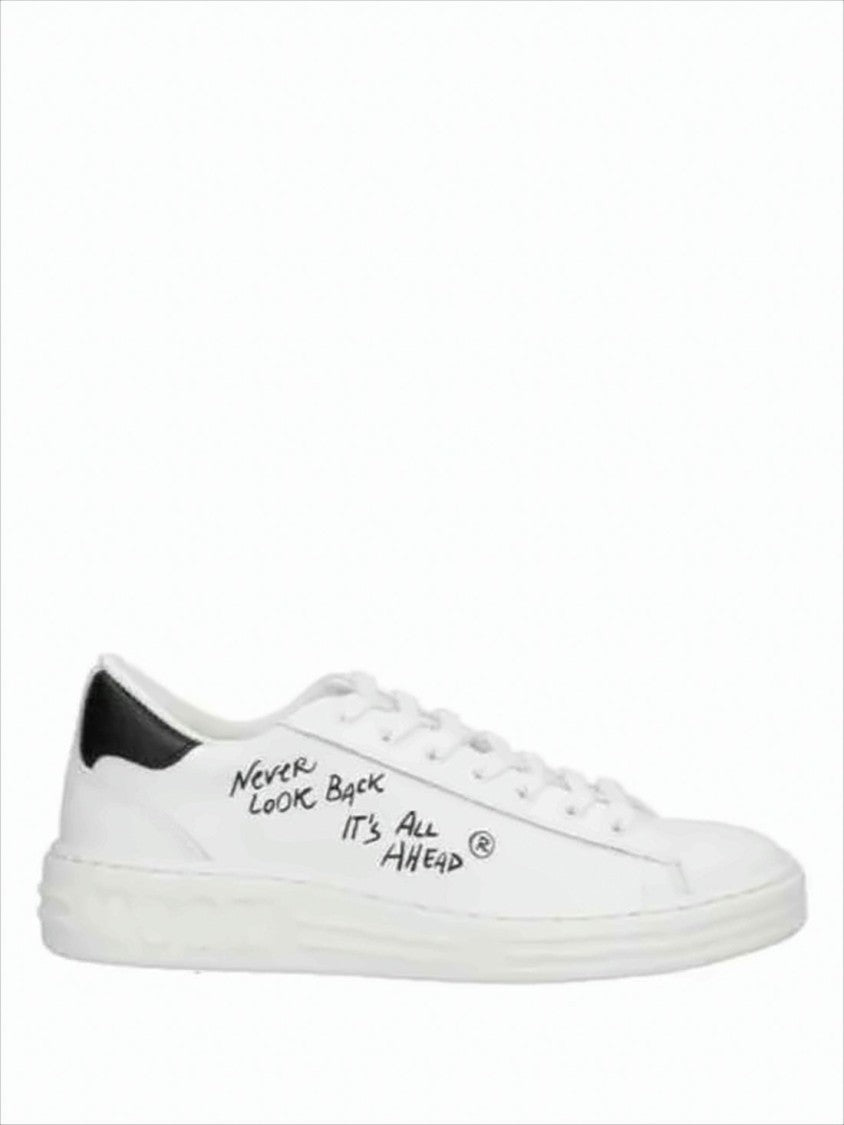 Msgm Low-Top Sneakers With Handwritten-Style Slogan And Textured Sole