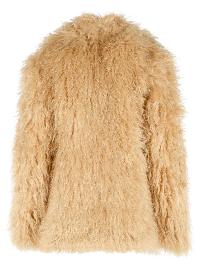 Isabel Marant 'Mylae' Beige Polyester Fur Coat
