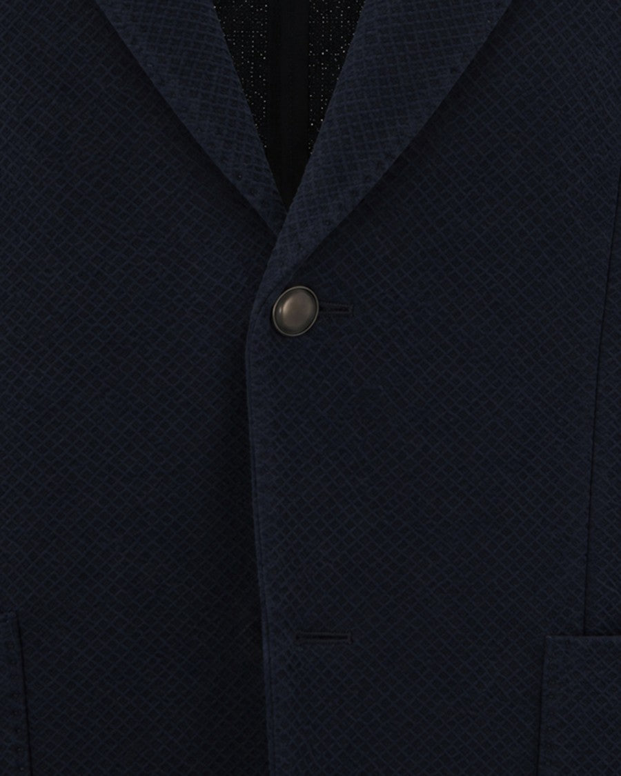 Breras Milano Textured Single-Breasted Wool-Blend Jacket