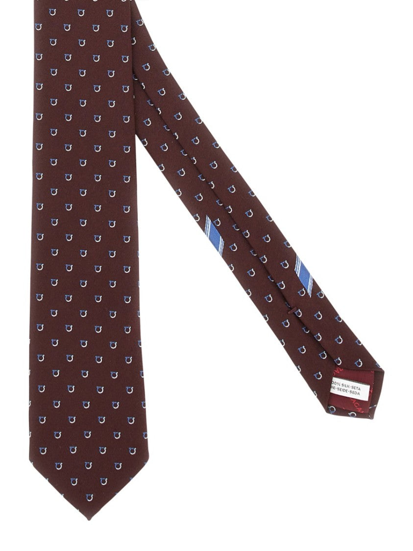 Ferragamo Jacquard "Gancini" Tie