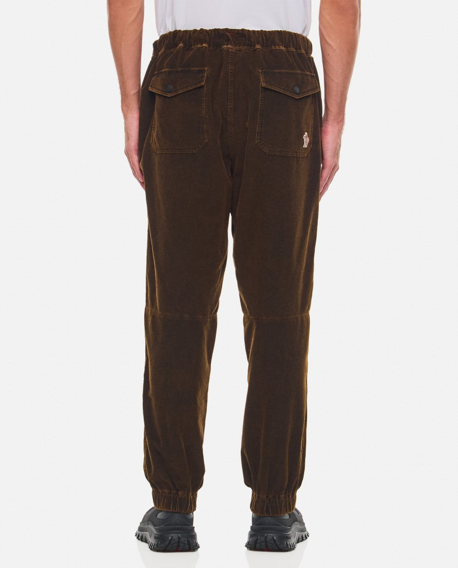 Moncler Grenoble Brown Ribbed Trousers