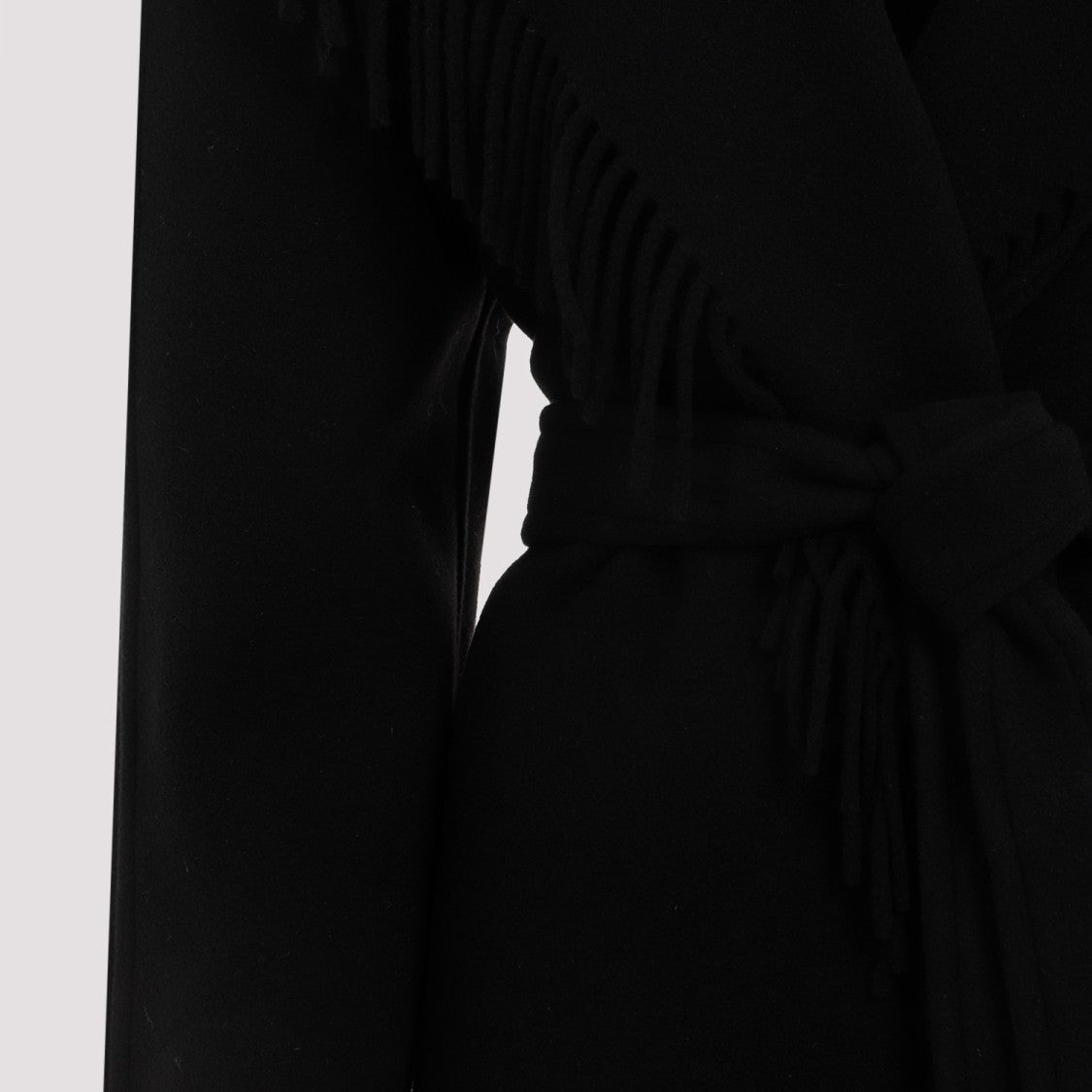 Balenciaga Fringe Black Wool Jacket