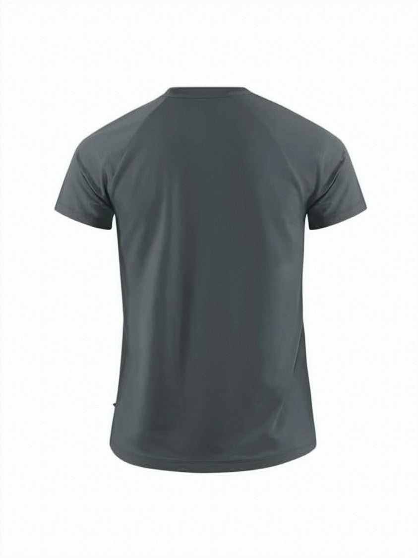 Klattermusen Short-Sleeved Grey T-Shirt With Diagonal Seam Detail