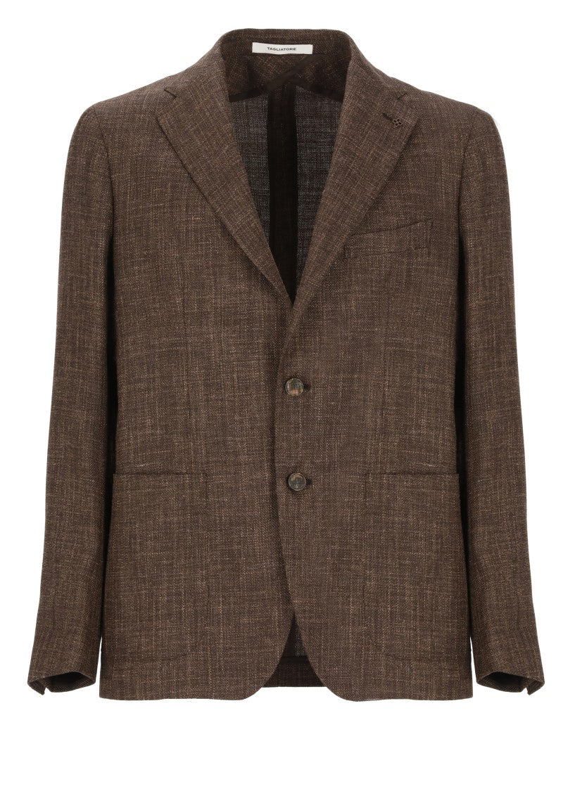 Tagliatore Brown Virgin Wool Blend Jacket