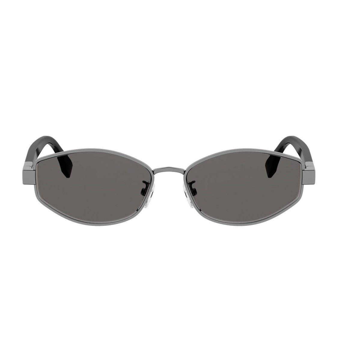 Fendi Silver Tube Fe40216u Geometric Metal Sunglasses