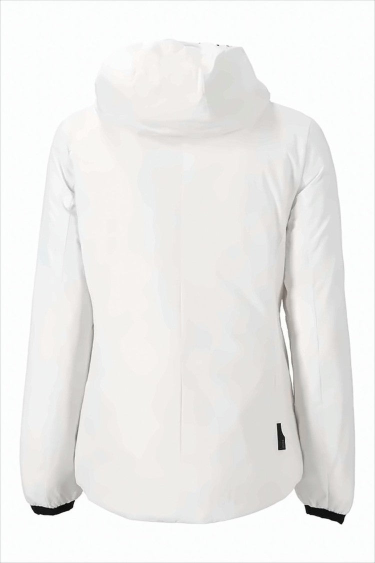 Suns Lightweight White Puffer Jacket With Adjustable Hood